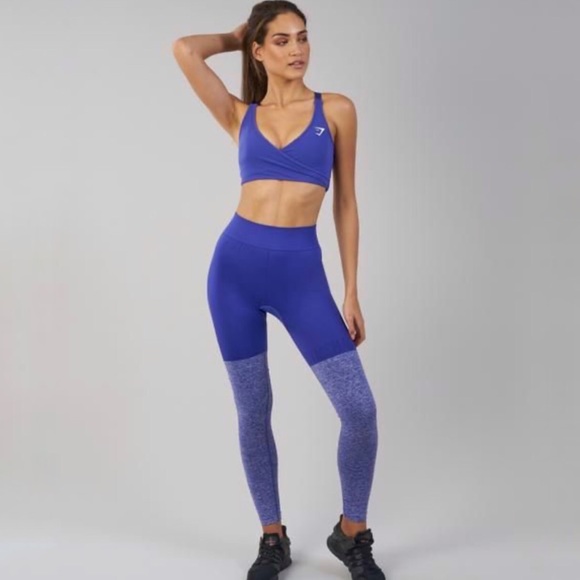 Gymshark Pants - Gymshark Two Tone Seamless Leggings in Indigo